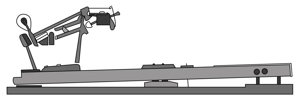 Schema della meccanica Steinway moderna