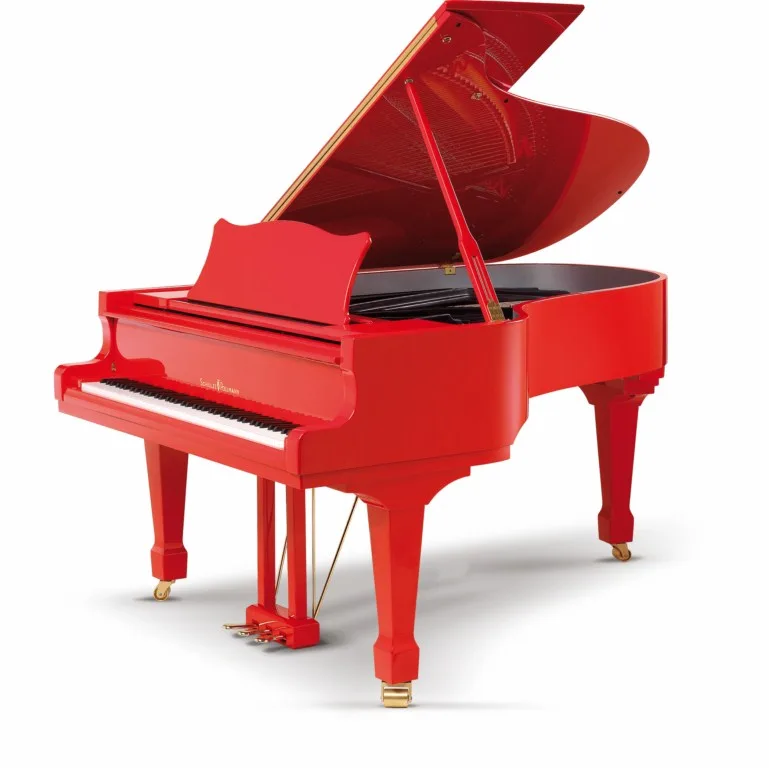 Dettaglio del piano armonico del coda rosso Schulze Pollmann