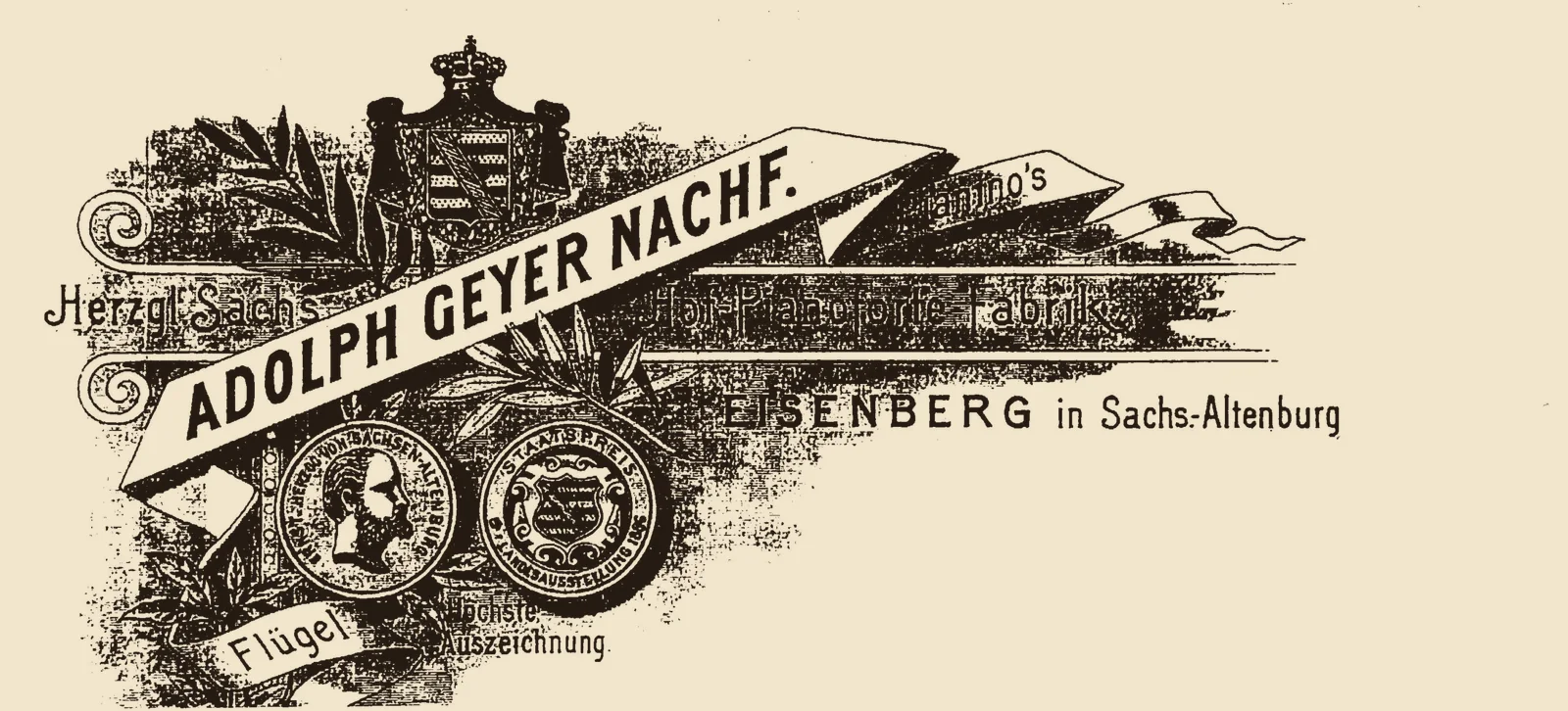 L'antica testata della fabbrica Adolph Geyer Nachf. di Eisenberg